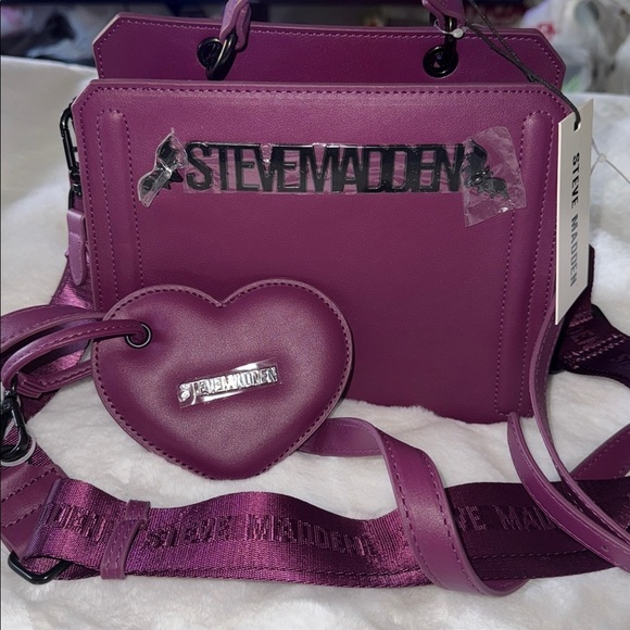 Steve Madden Handbags - 🦇🦇Viral Tik Tok Steve Madden Halloween Plum Evelyn Bats Satchel Purse🦇